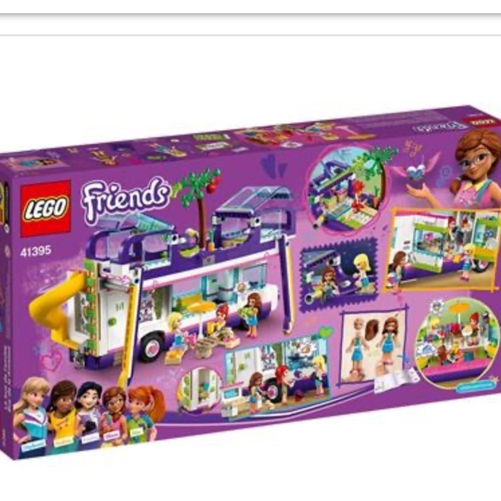 Lego friends friendship bus set 41395 new in sealed box 778 pieces retired